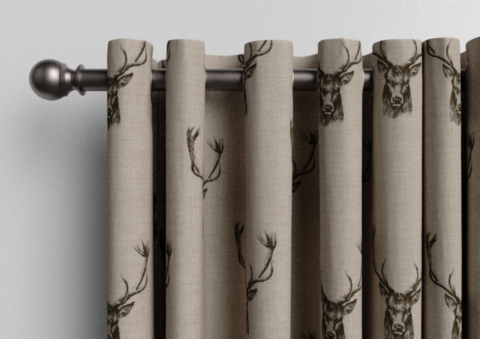 Stags, Charcoal - Made to Measure Curtains - Image 12